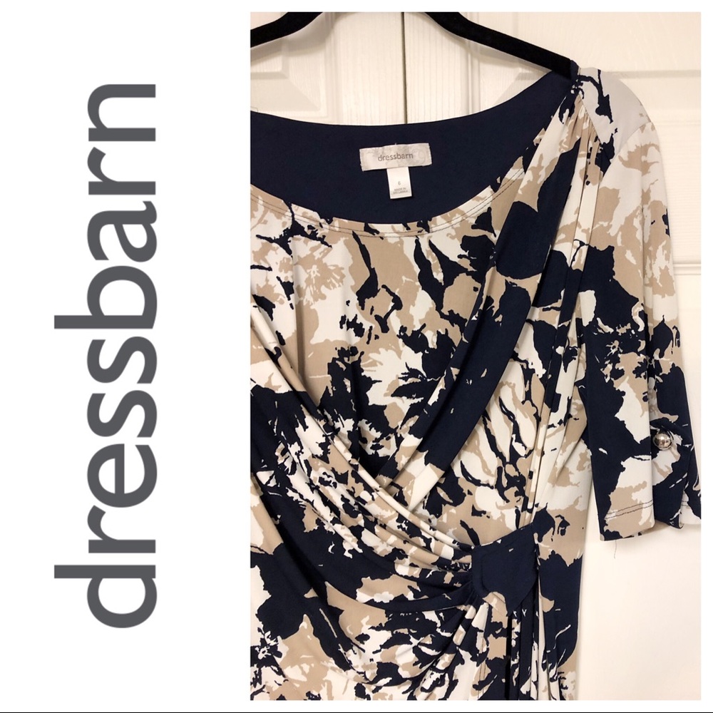 DRESSBARN CAREER FAUX WRAP DRESS